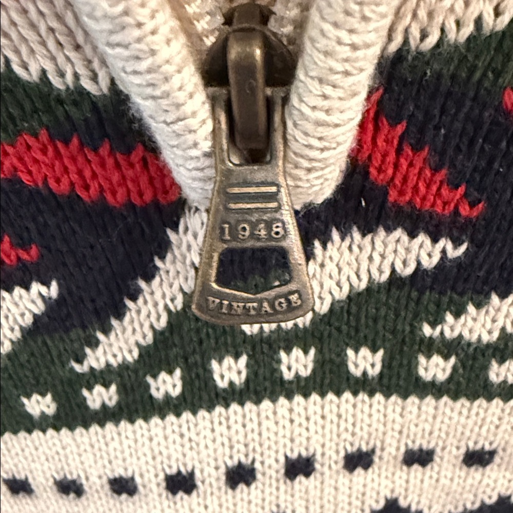 Weatherproof Vintage sweater in cream with red trim - Picture 3 of 5